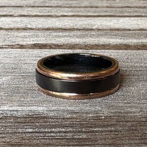 10k Rose Gold and Titanium Ring